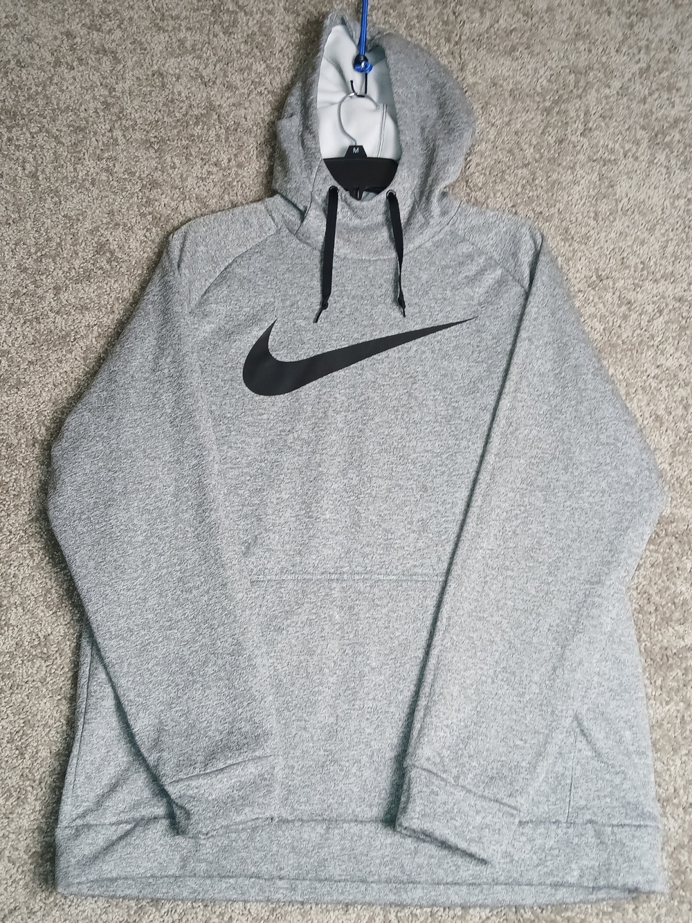 Nike Therma Fit Pullover Swoosh Training Hoodie for‎ Men Heather Grey Large